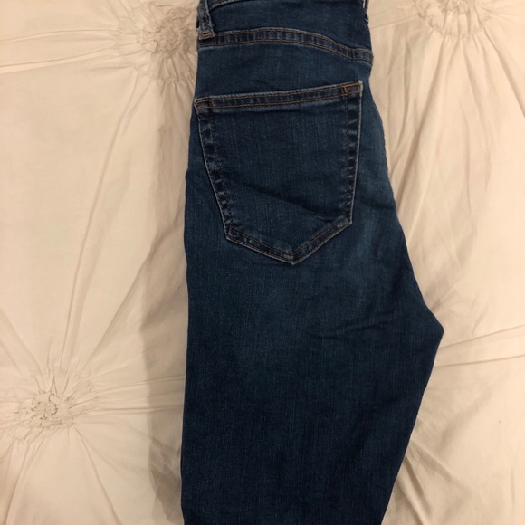 Topshop Jamie Moto High Waisted Dark Wash Jeans - Picture 3 of 3